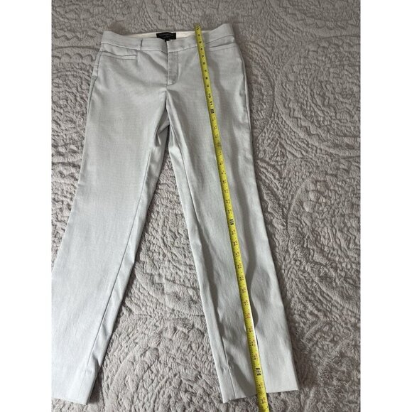 Banana Republic Women's Light Blue and White Sloan Curvy Fit Pants Size 4 - Picture 9 of 10